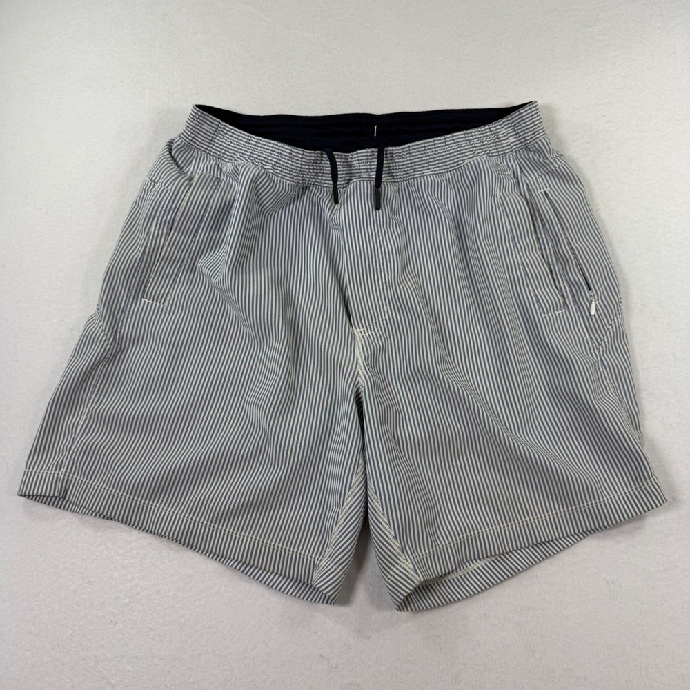 Birddogs Classic Gym Shorts XL Blue White Pinstripe Lined Athletic 6" Inseam